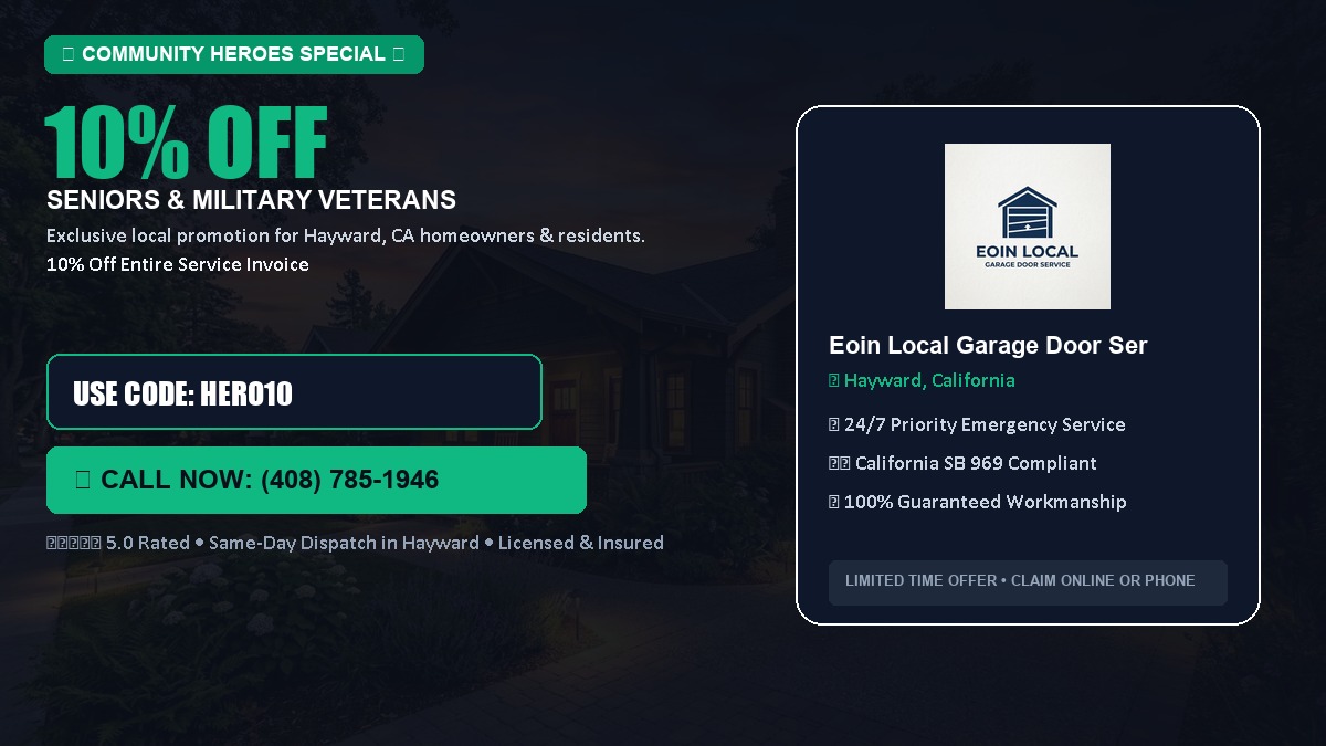 10% OFF Senior Citizens (65+) & Military / Veteran Community Discount in Hayward, CA